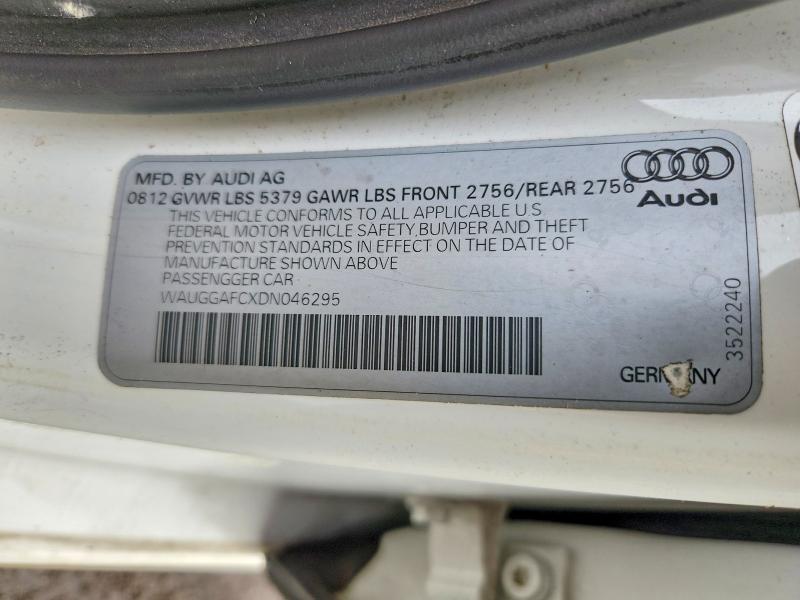 Aukcja sprzedaży 2013 Audi A6, vin: WAUGGAFCXDN046295, numer aukcji: 71002416