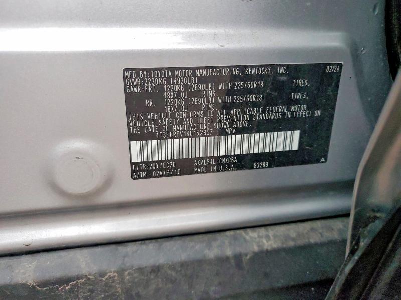 Продаж на аукціоні авто 2024 Toyota Rav4, vin: 4T3E6RFV1RU152857, номер лоту: 70034146