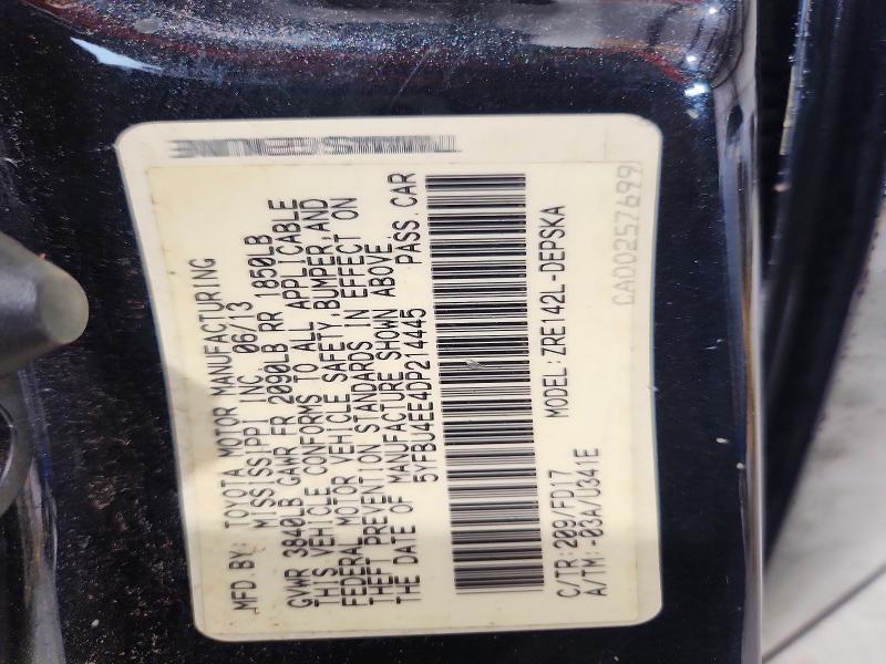 68425606 :رقم المزاد ، 5YFBU4EE4DP214445 vin ، 2013 Toyota Corolla مزاد بيع