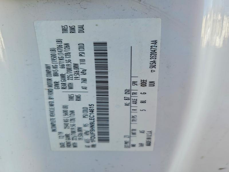 66605406 :رقم المزاد ، 1FDUF5HN9LEC14615 vin ، 2020 Ford F550 مزاد بيع