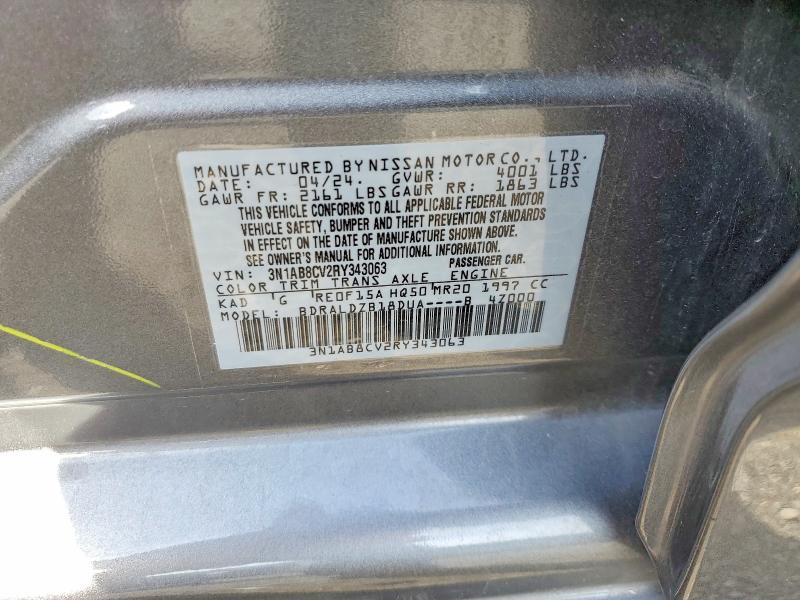 69527996 :رقم المزاد ، 3N1AB8CV2RY343063 vin ، 2024 Nissan Sentra مزاد بيع