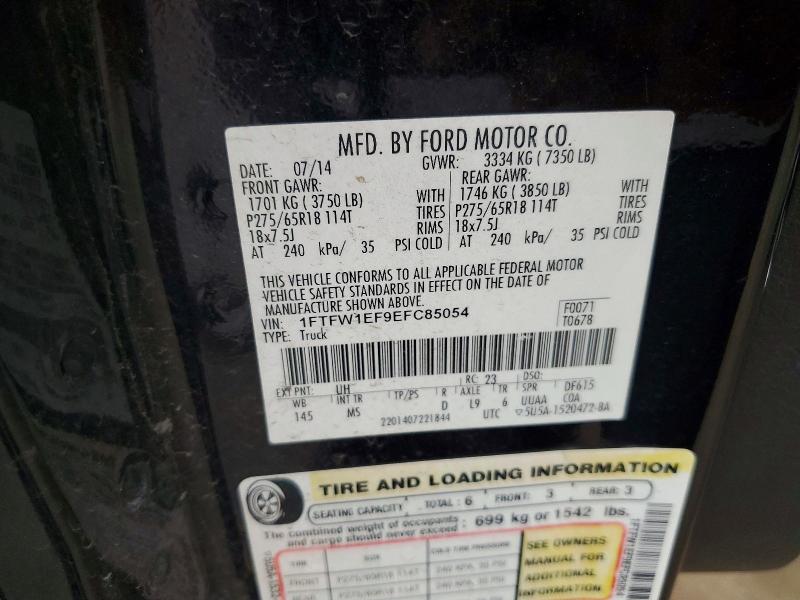 Aukcja sprzedaży 2014 Ford F150, vin: 1FTFW1EF9EFC85054, numer aukcji: 67788476