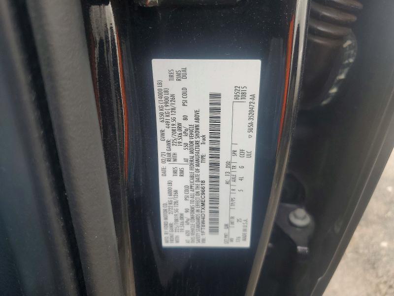 2021 Ford F450 მანქანა იყიდება აუქციონზე, vin: 1FT8W4DTXMEC96618, აუქციონის ნომერი: 63476696