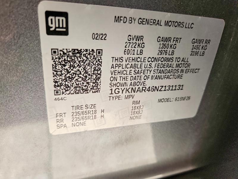 Продажа на аукционе авто 2022 Cadillac Xt5, vin: 1GYKNAR46NZ131131, номер лота: 70772226