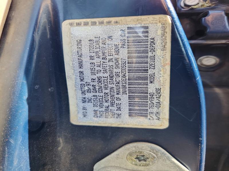 69039716 :رقم المزاد ، 1NXBR12EXWZ005927 vin ، 1998 Toyota Corolla مزاد بيع