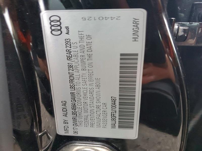 Aukcja sprzedaży 2018 Audi A3, vin: WAUJ8GFF3J1004487, numer aukcji: 67478936