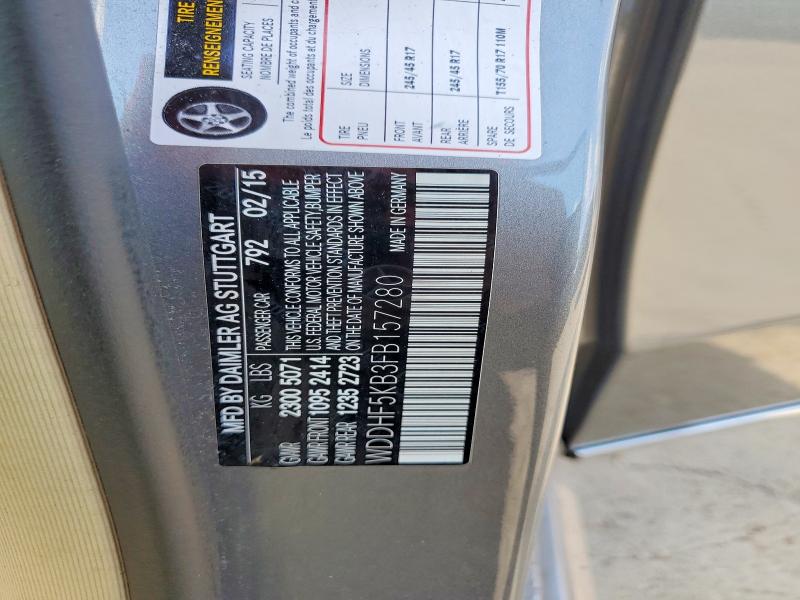 69246236 :رقم المزاد ، WDDHF5KB3FB157280 vin ، 2015 Mercedes-benz E مزاد بيع