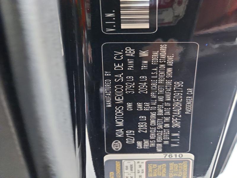 Aukcja sprzedaży 2019 Kia Forte, vin: 3KPF24AD8KE091798, numer aukcji: 68630226