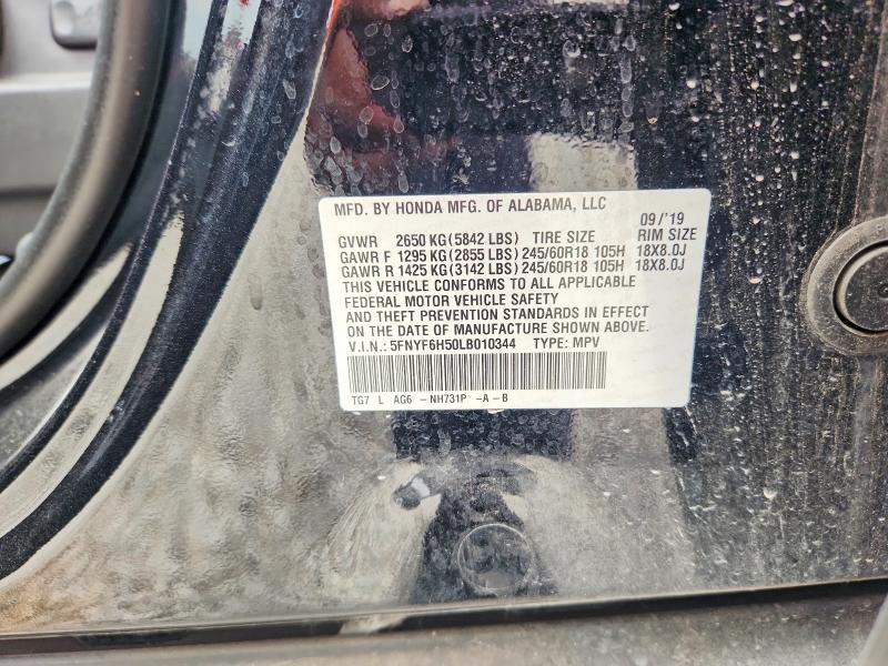 Aukcja sprzedaży 2020 Honda Pilot, vin: 5FNYF6H50LB010344, numer aukcji: 66848506
