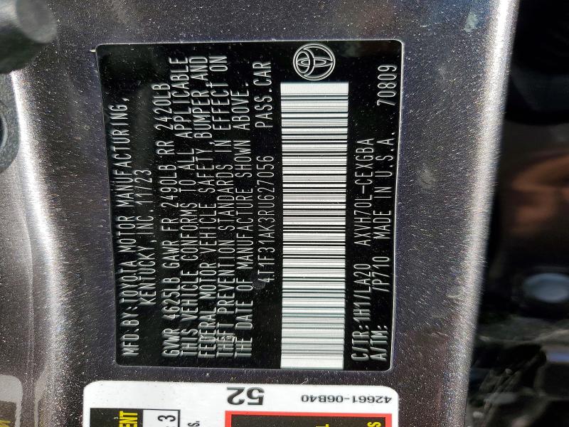 Продаж на аукціоні авто 2024 Toyota Camry, vin: 4T1F31AK3RU627056, номер лоту: 68263366