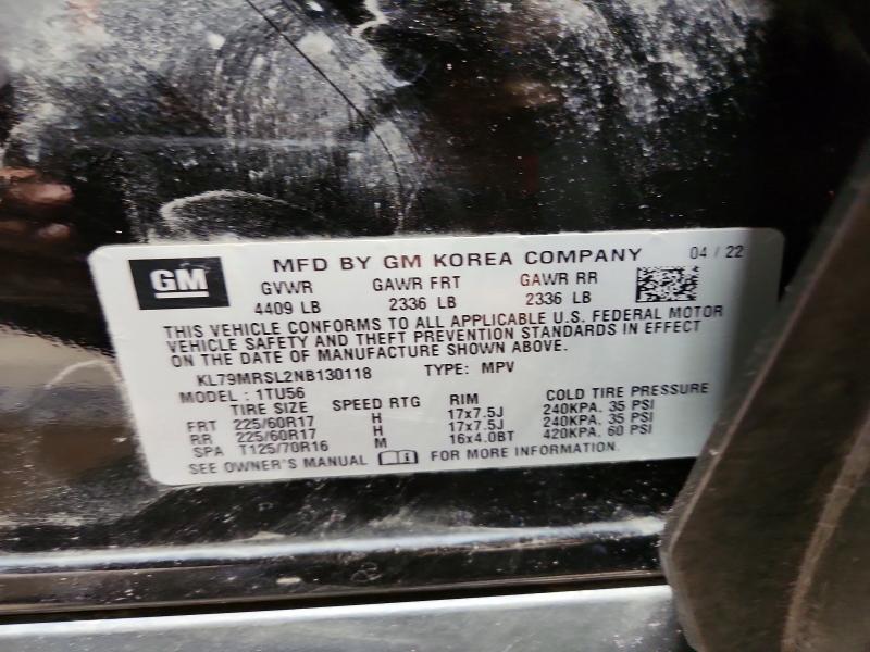 Aukcja sprzedaży 2022 Chevrolet Trailblazer, vin: KL79MRSL2NB130118, numer aukcji: 68361716