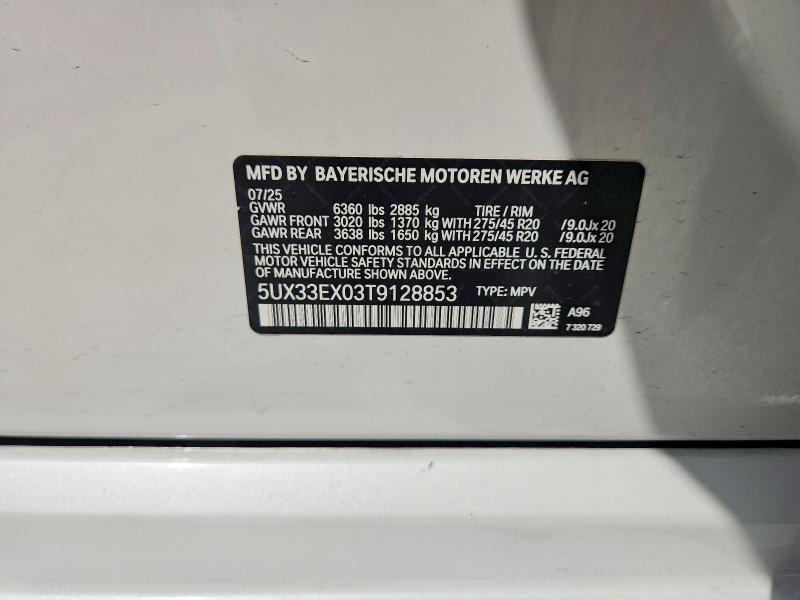Aukcja sprzedaży 2026 Bmw X6, vin: 5UX33EX03T9128853, numer aukcji: 70723426