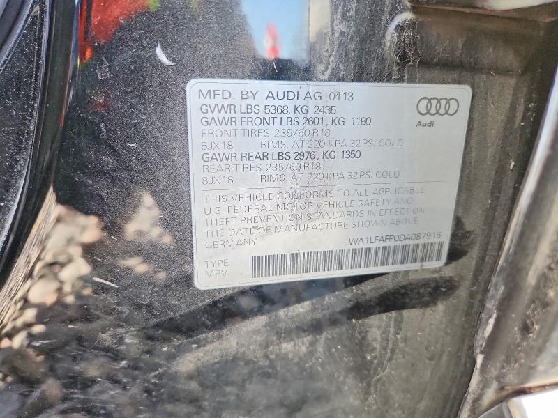Продажа на аукционе авто 2013 Audi Q5, vin: WA1LFAFP0DA087916, номер лота: 68915236