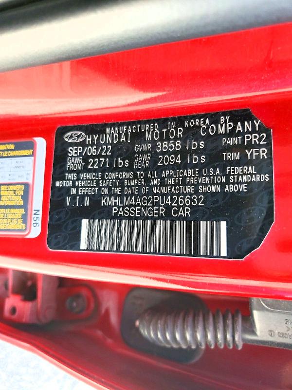 67690766 :رقم المزاد ، KMHLM4AG2PU426632 vin ، 2023 Hyundai Elantra مزاد بيع