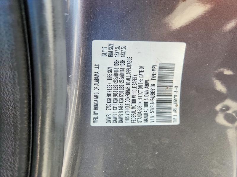 68997036 :رقم المزاد ، 5FNRL6H24JB036106 vin ، 2018 Honda Odyssey مزاد بيع
