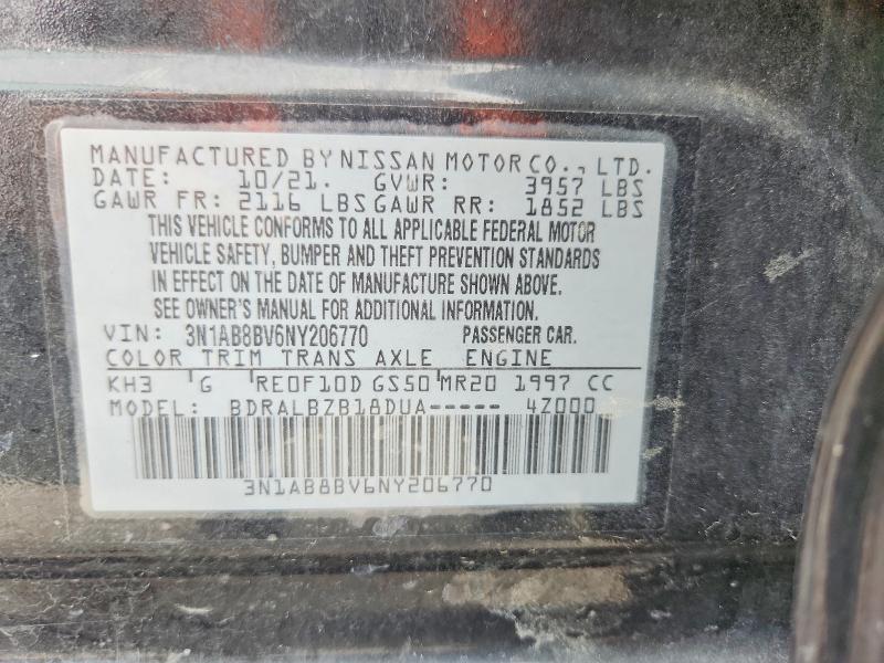Продаж на аукціоні авто 2022 Nissan Sentra, vin: 3N1AB8BV6NY206770, номер лоту: 69875826