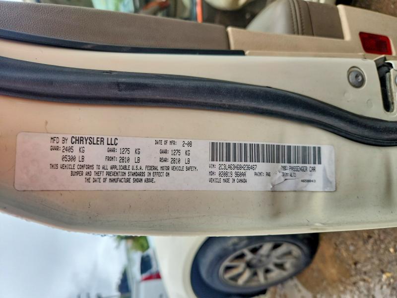 69136226 :رقم المزاد ، 2C3LA63H68H236467 vin ، 2008 Chrysler 300c مزاد بيع