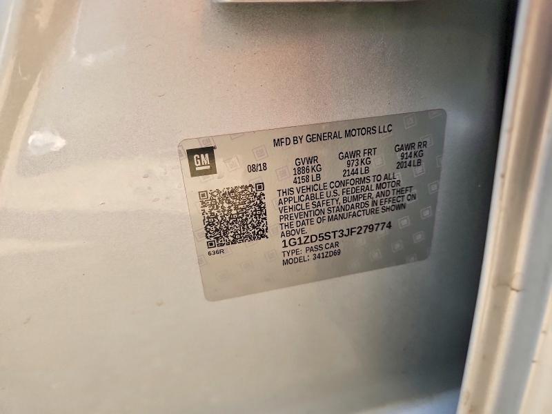 Продаж на аукціоні авто 2018 Chevrolet Malibu, vin: 1G1ZD5ST3JF279774, номер лоту: 68218426