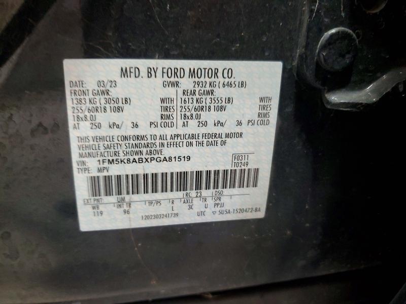 Продажа на аукционе авто 2023 Ford Explorer, vin: 1FM5K8ABXPGA81519, номер лота: 68983376