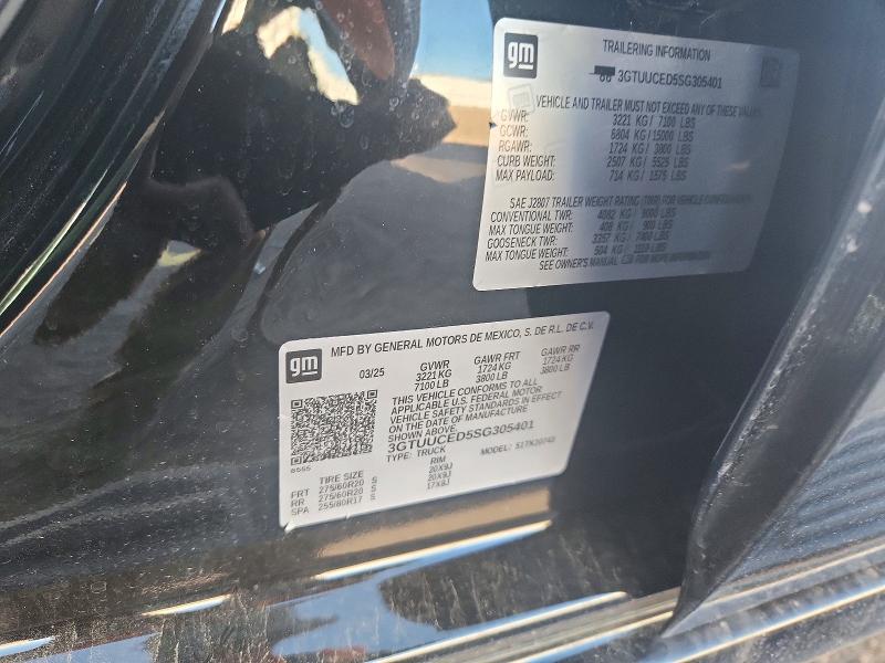 67118926 :رقم المزاد ، 3GTUUCED5SG305401 vin ، 2025 Gmc Sierra مزاد بيع