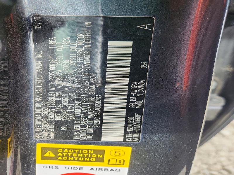 Auction sale of the 2010 Lexus Rx, vin: 2T2BK1BA9AC050283, lot number: 69294766