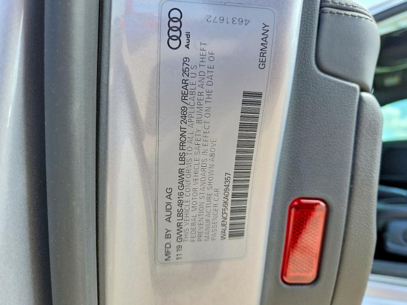 Продаж на аукціоні авто 2019 Audi A5, vin: WAUENCF56KA094357, номер лоту: 69212756