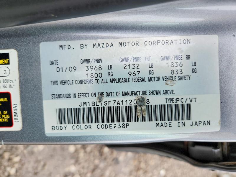 67430046 :رقم المزاد ، JM1BL1SF7A1120588 vin ، 2010 Mazda 3 مزاد بيع