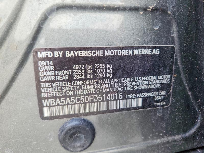71051786 :رقم المزاد ، WBA5A5C50FD514016 vin ، 2015 Bmw 528 مزاد بيع