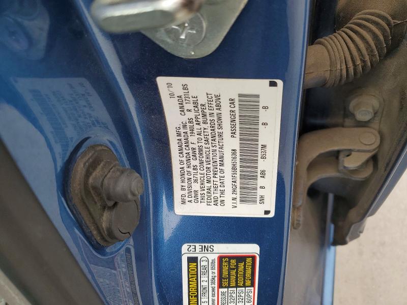 Продажа на аукционе авто 2011 Honda Civic, vin: 2HGFA1F55BH516368, номер лота: 70626996