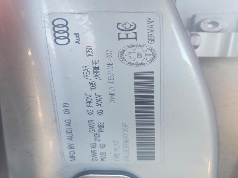 Продажа на аукционе авто 2020 Audi A3, vin: WAUJEGFF6LA013597, номер лота: 67854266