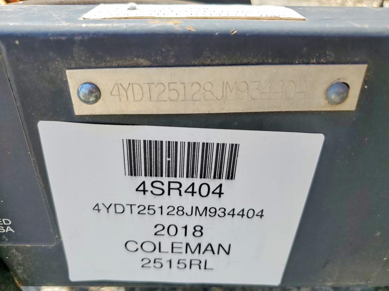 Aukcja sprzedaży 2018 Keystone Rv Coleman, vin: 4YDT25128JM934404        , numer aukcji: 67425166