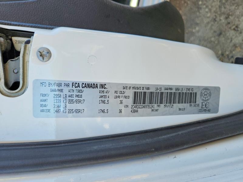 Продажа на аукционе авто 2019 Dodge Grand Caravan, vin: 2C4RDGCGXKR791241, номер лота: 68655146
