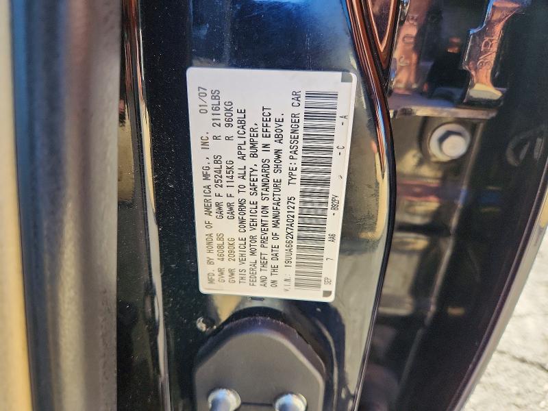 70890116 :رقم المزاد ، 19UUA662X7A021275 vin ، 2007 Acura Tl مزاد بيع