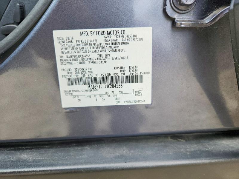 Продаж на аукціоні авто 2018 Ford Ecosport, vin: MAJ6P1CL1JC204555, номер лоту: 69532526