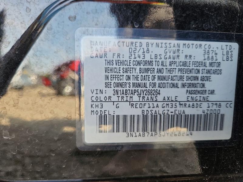 Aukcja sprzedaży 2018 Nissan Sentra, vin: 3N1AB7AP5JY268264, numer aukcji: 68181156