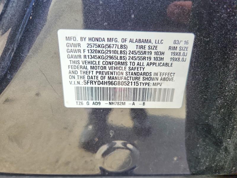 2016 Acura Mdx მანქანა იყიდება აუქციონზე, vin: 5FRYD4H96GB052115, აუქციონის ნომერი: 68501426