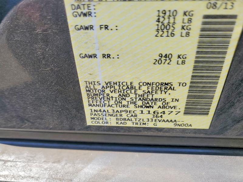 Aukcja sprzedaży 2014 Nissan Altima, vin: 1N4AL3AP9EC116477, numer aukcji: 69820366