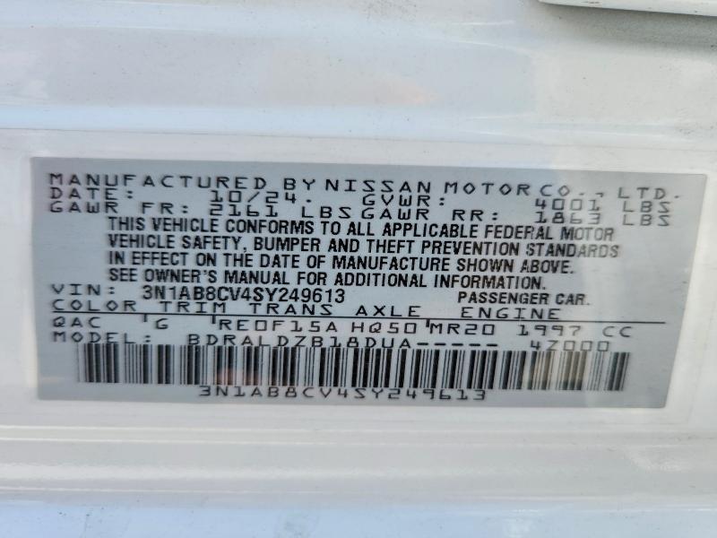 Aukcja sprzedaży 2025 Nissan Sentra, vin: 3N1AB8CV4SY249613, numer aukcji: 67715746