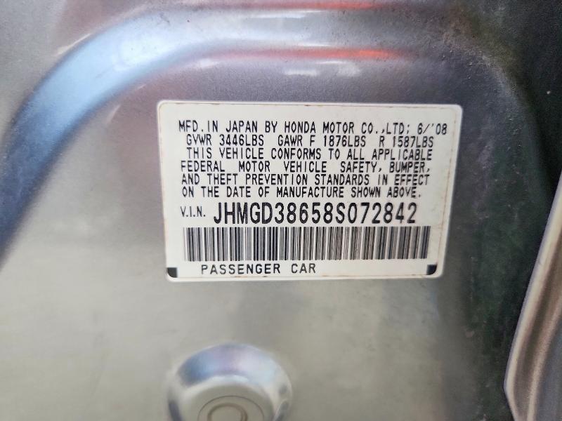 Продаж на аукціоні авто 2008 Honda Fit, vin: JHMGD38658S072842, номер лоту: 67815196