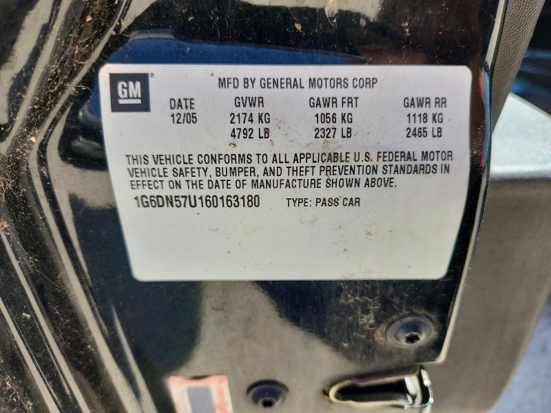 70612816 :رقم المزاد ، 1G6DN57U160163180 vin ، 2006 Cadillac Cts V 4d Sedan مزاد بيع