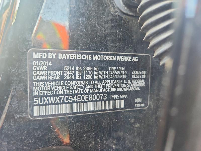 69930656 :رقم المزاد ، 5UXWX7C54E0E80073 vin ، 2014 Bmw X3 مزاد بيع