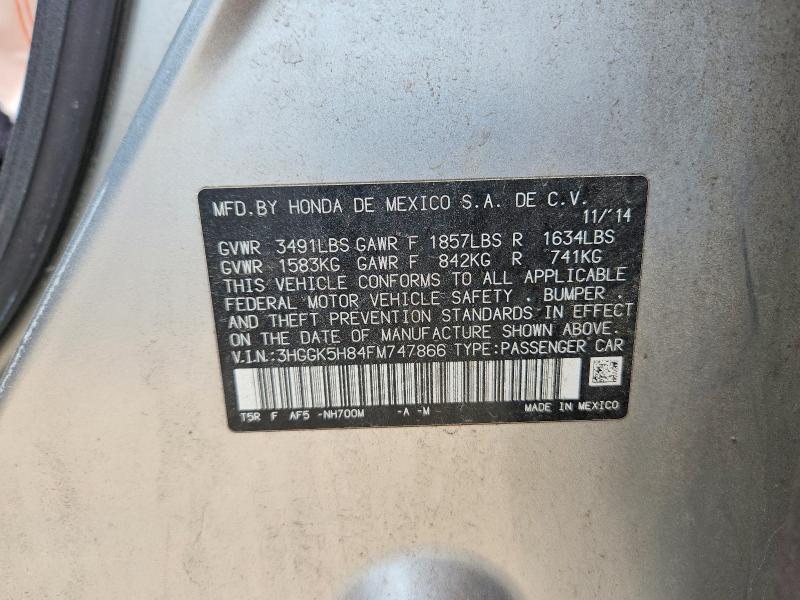 Продажа на аукционе авто 2015 Honda Fit, vin: 3HGGK5H84FM747866, номер лота: 67517296