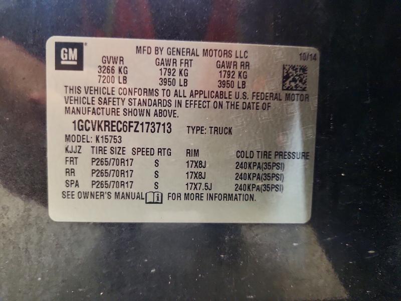 2015 Chevrolet Silverado მანქანა იყიდება აუქციონზე, vin: 1GCVKREC6FZ173713, აუქციონის ნომერი: 68587056