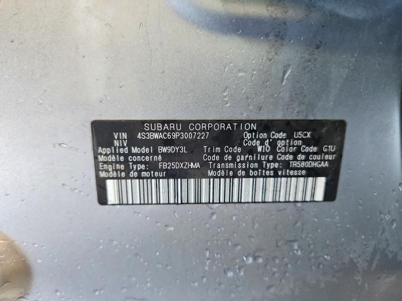 Продажа на аукционе авто 2023 Subaru Legacy, vin: 4S3BWAC69P3007227, номер лота: 57853536