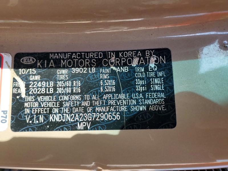 67756156 :رقم المزاد ، KNDJN2A23G7290656 vin ، 2016 Kia Soul مزاد بيع
