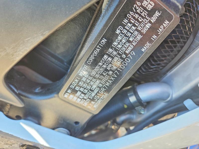 Aukcja sprzedaży 2027 Suzuki Gssr 750, vin: JS1GR7MAXV7100079, numer aukcji: 68230386