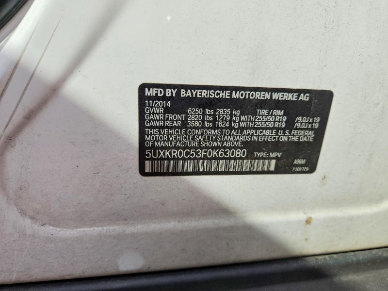 67113876 :رقم المزاد ، 5UXKR0C53F0K63080 vin ، 2015 Bmw X5 مزاد بيع