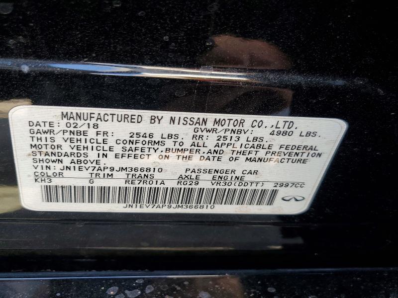 Продажа на аукционе авто 2018 Infiniti Q50, vin: JN1EV7AP9JM366810, номер лота: 70148046