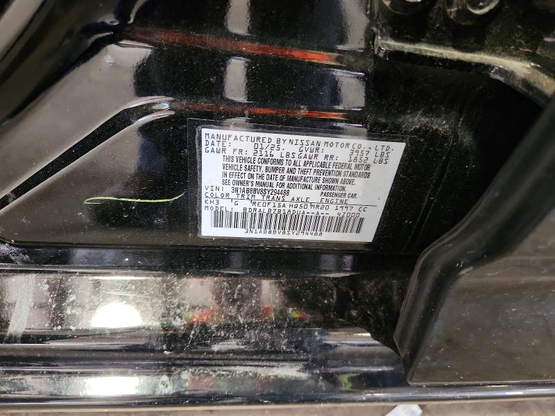 Auction sale of the 2025 Nissan Sentra, vin: 3N1AB8BV8SY294488, lot number: 68783576