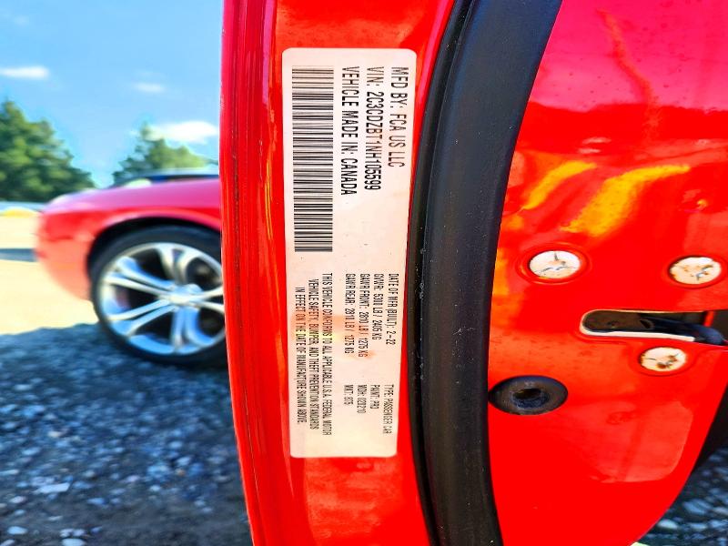 Продаж на аукціоні авто 2022 Dodge Challenger, vin: 2C3CDZBT1NH105599, номер лоту: 70738196